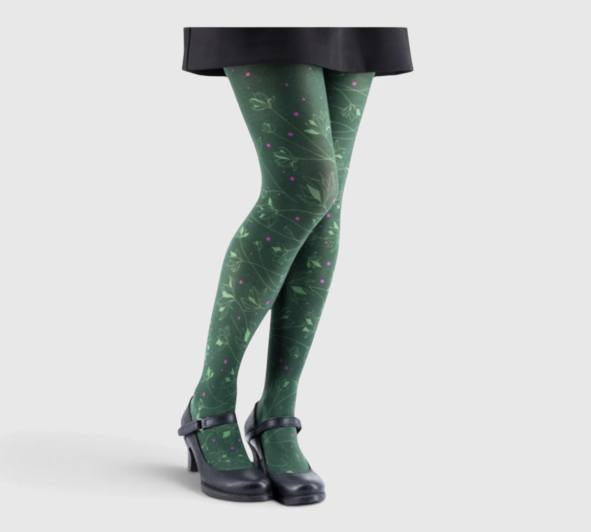 Collants fantaisie kaki – élégance naturelle et originale