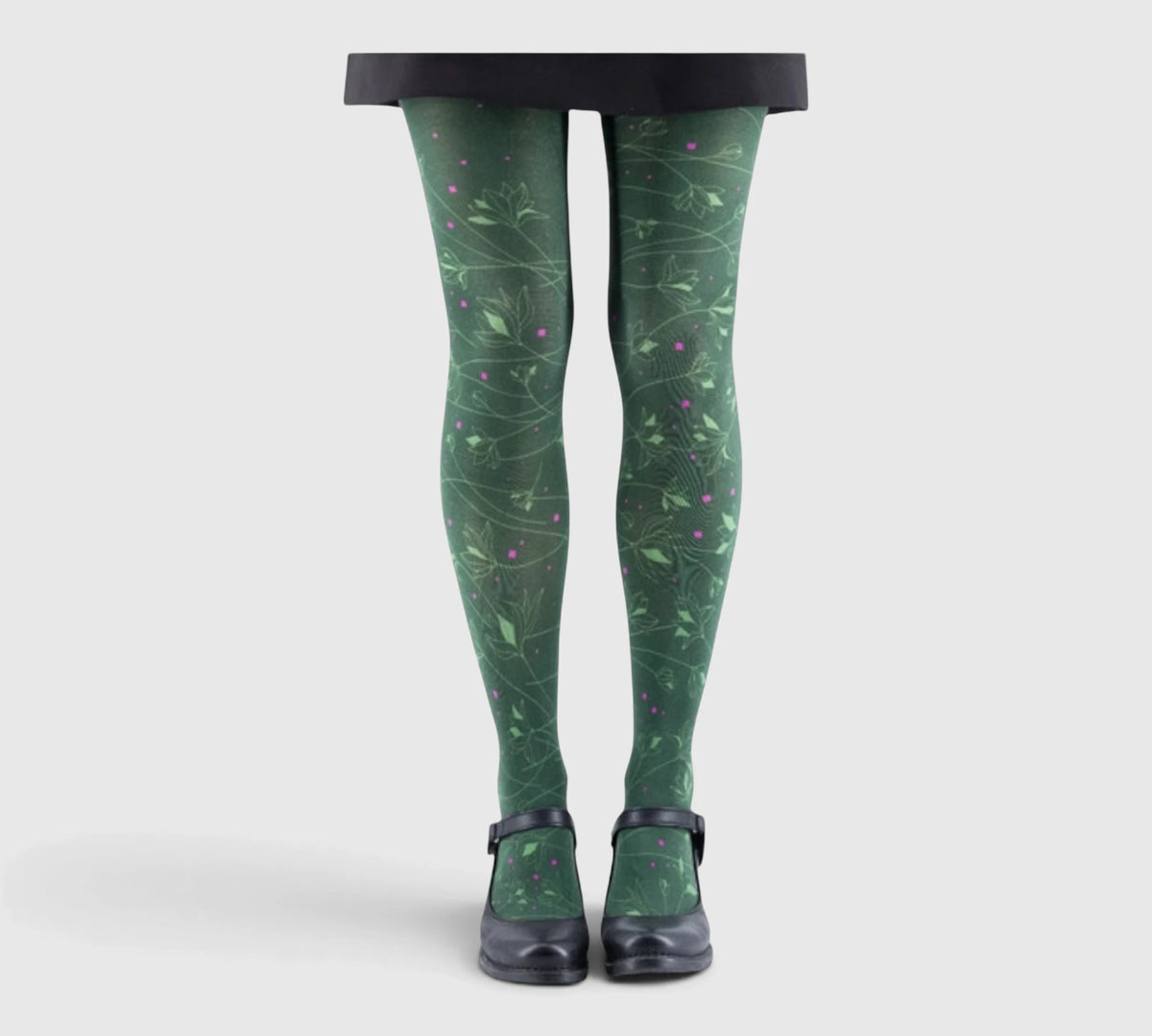 Collants fantaisie kaki – élégance naturelle et originale