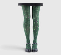 Collants fantaisie kaki – élégance naturelle et originale