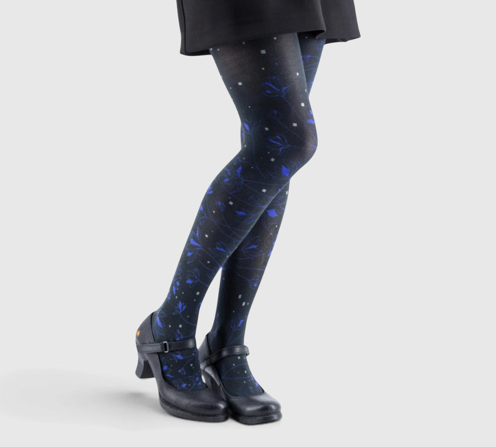 Collants fantaisie lys – élégance et confort