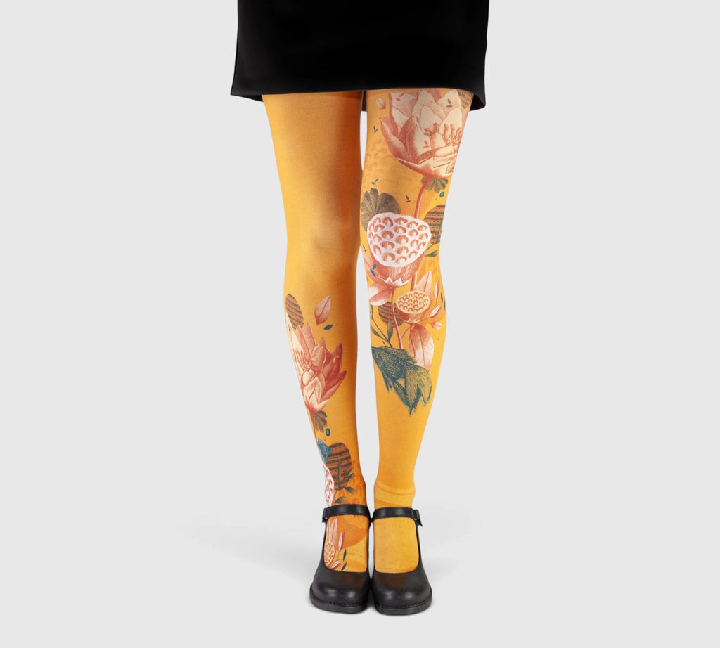 Collants femme fantaisie nénuphars Liligambettes