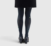 Collants fantaisie résistants – Motif musical et floral, qualité premium