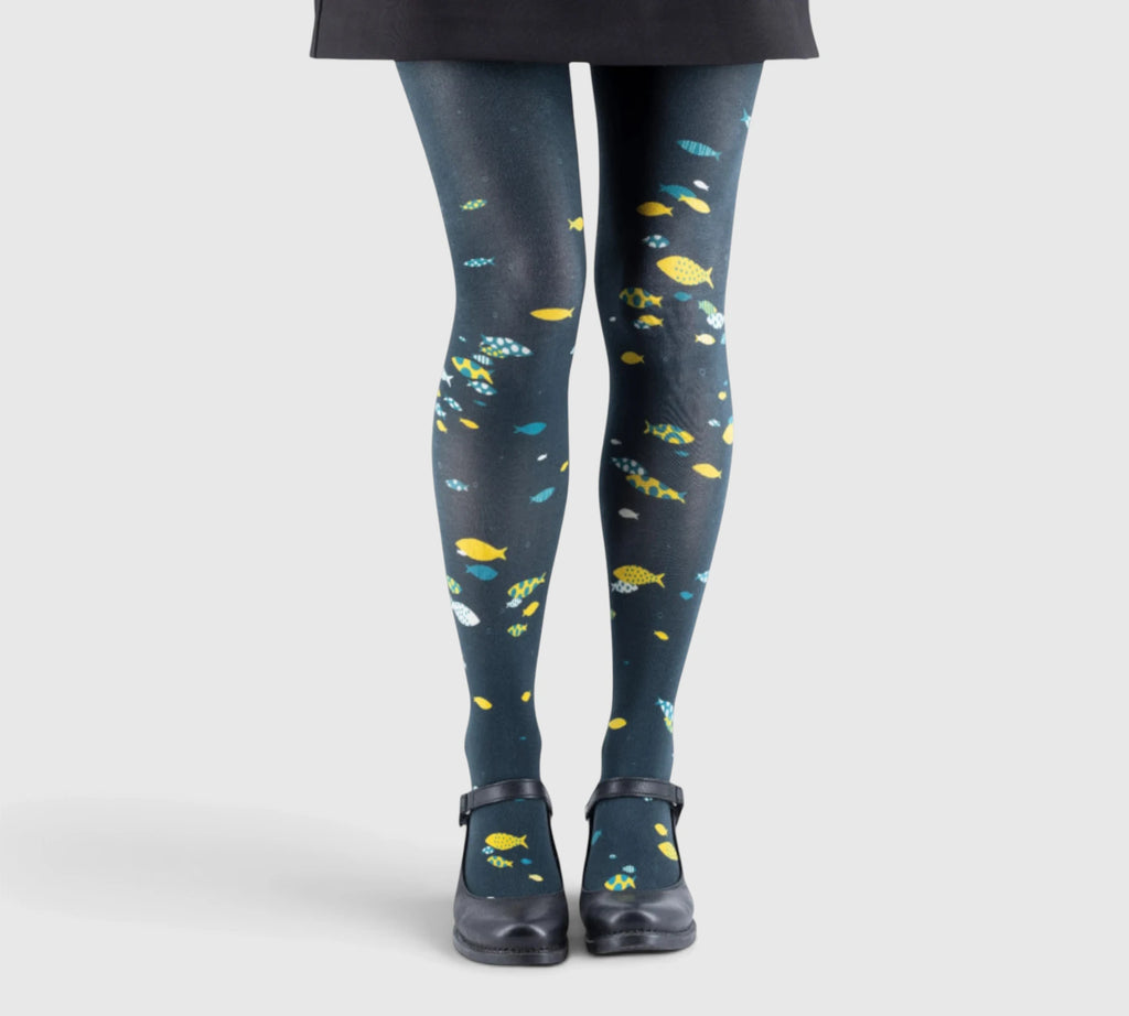 Collants fantaisie sardines - Un océan de couleurs