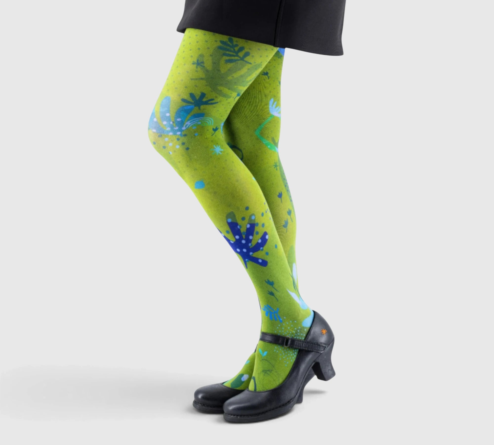 Collants fantaisie verts – design unique et confort