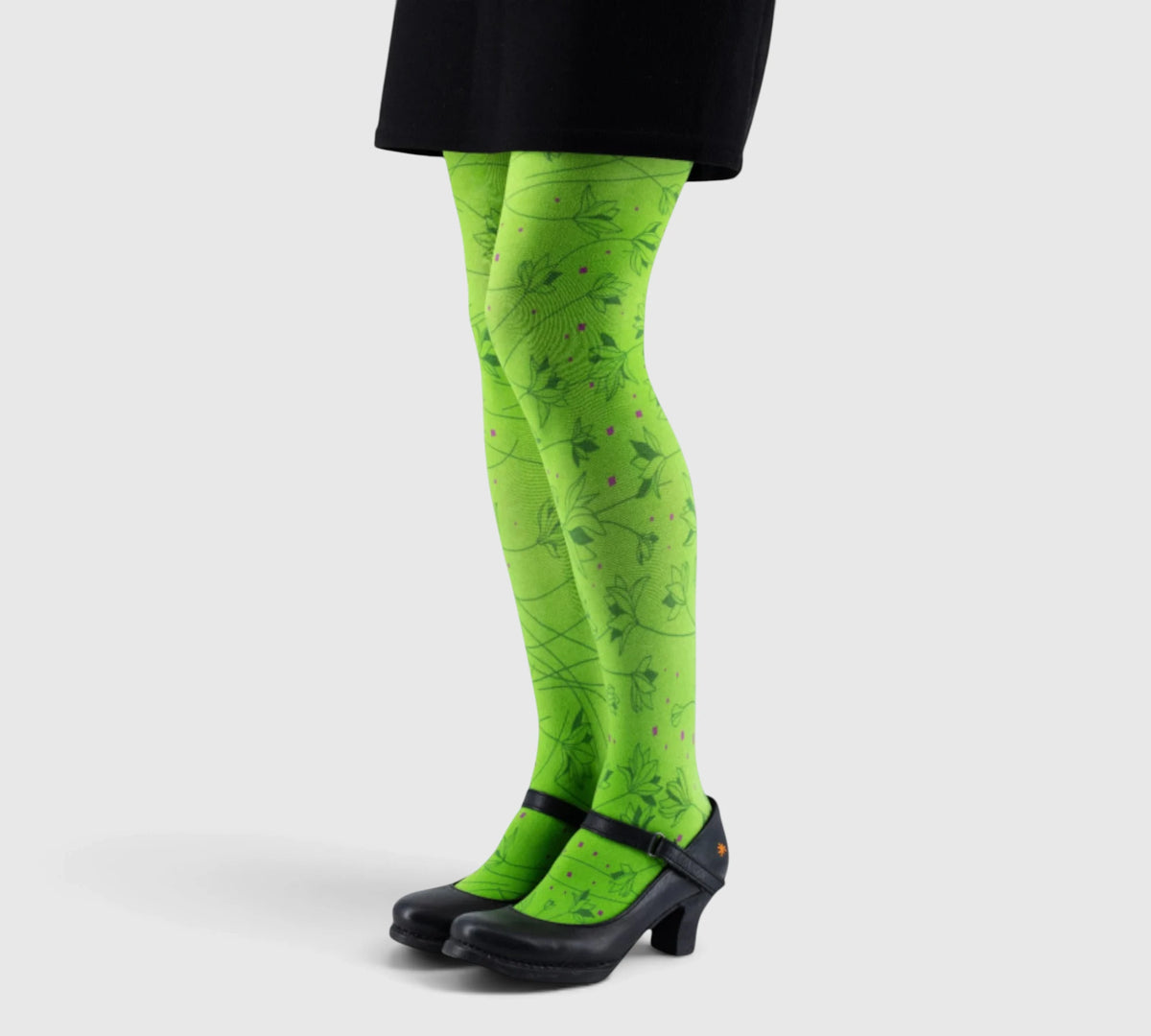 Collants fantaisie verts – style et audace