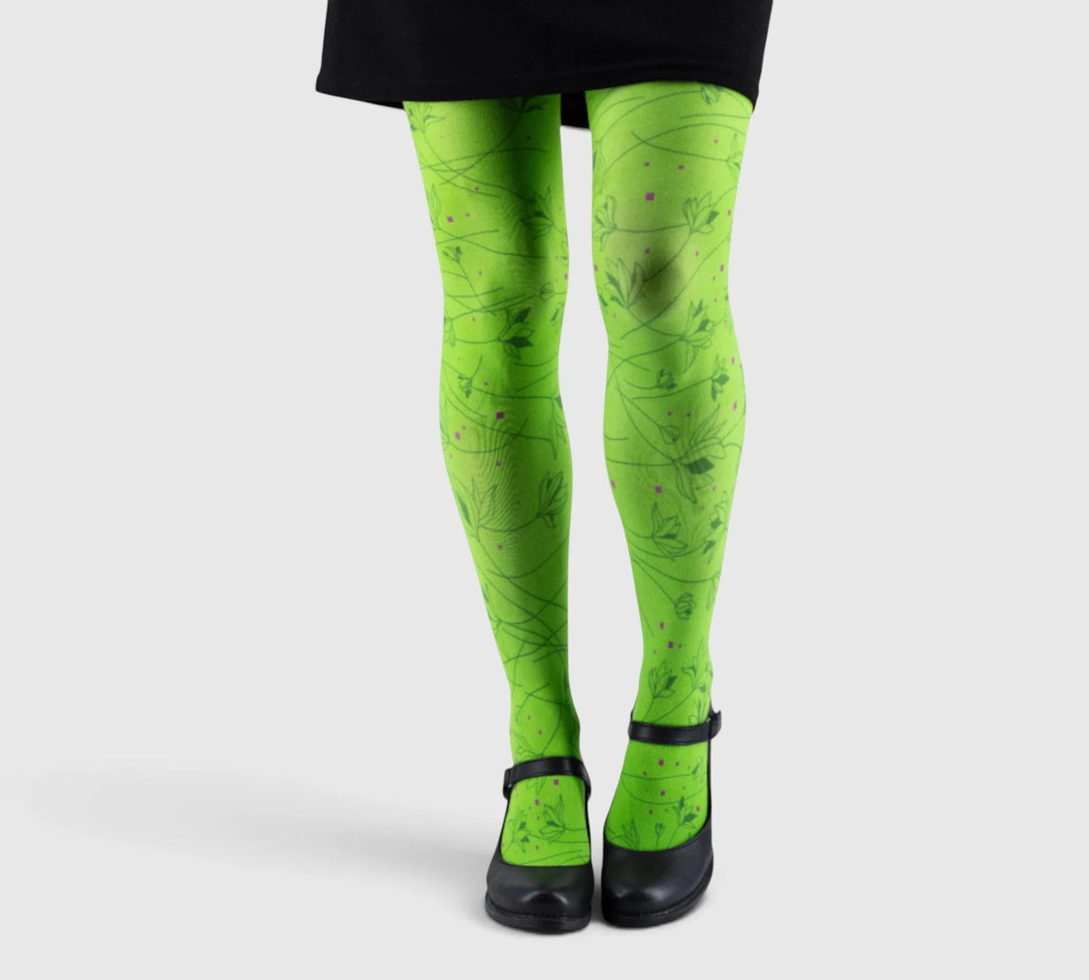 Collants fantaisie verts – style et audace