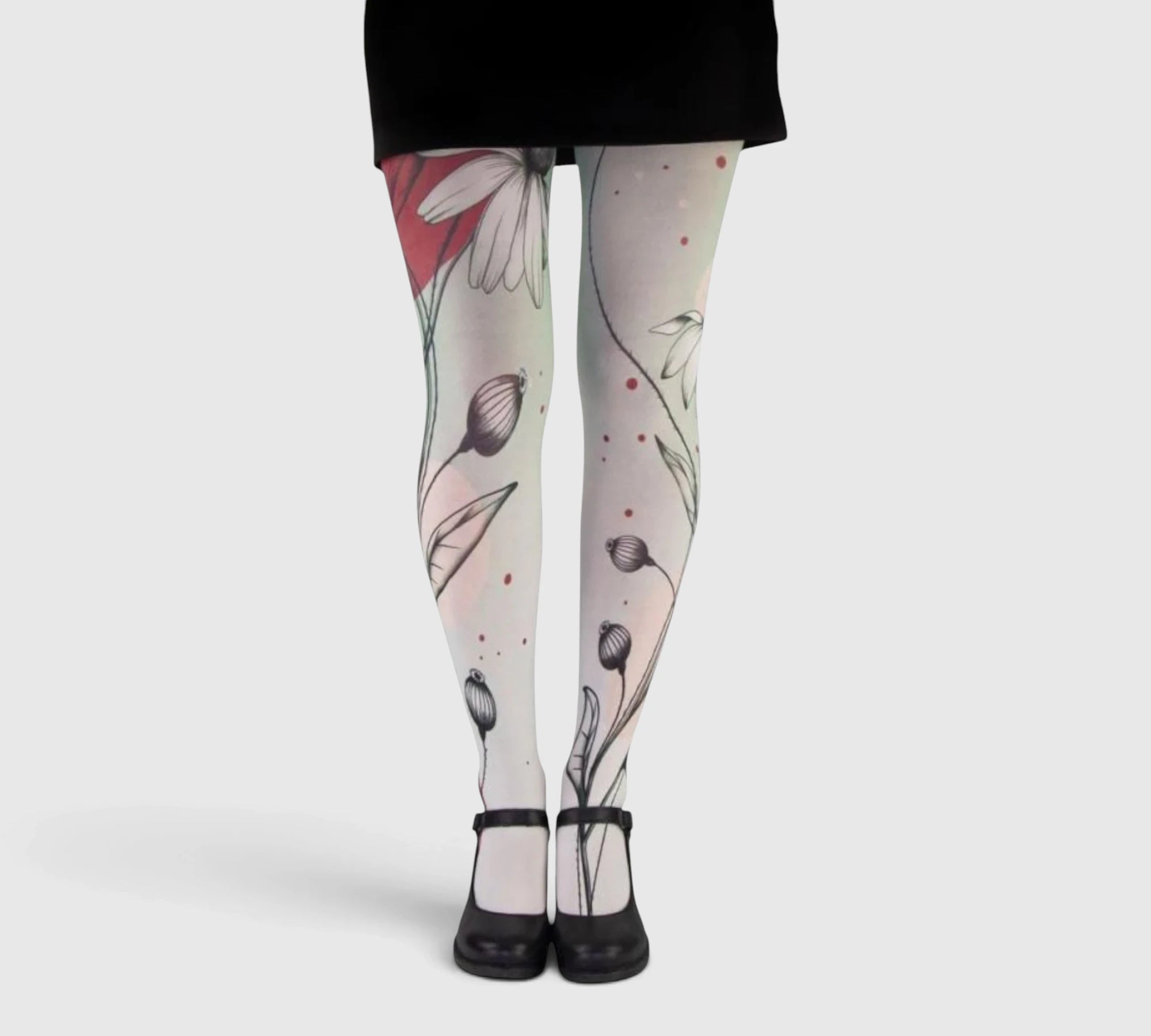 Collants femme originaux fleurs
