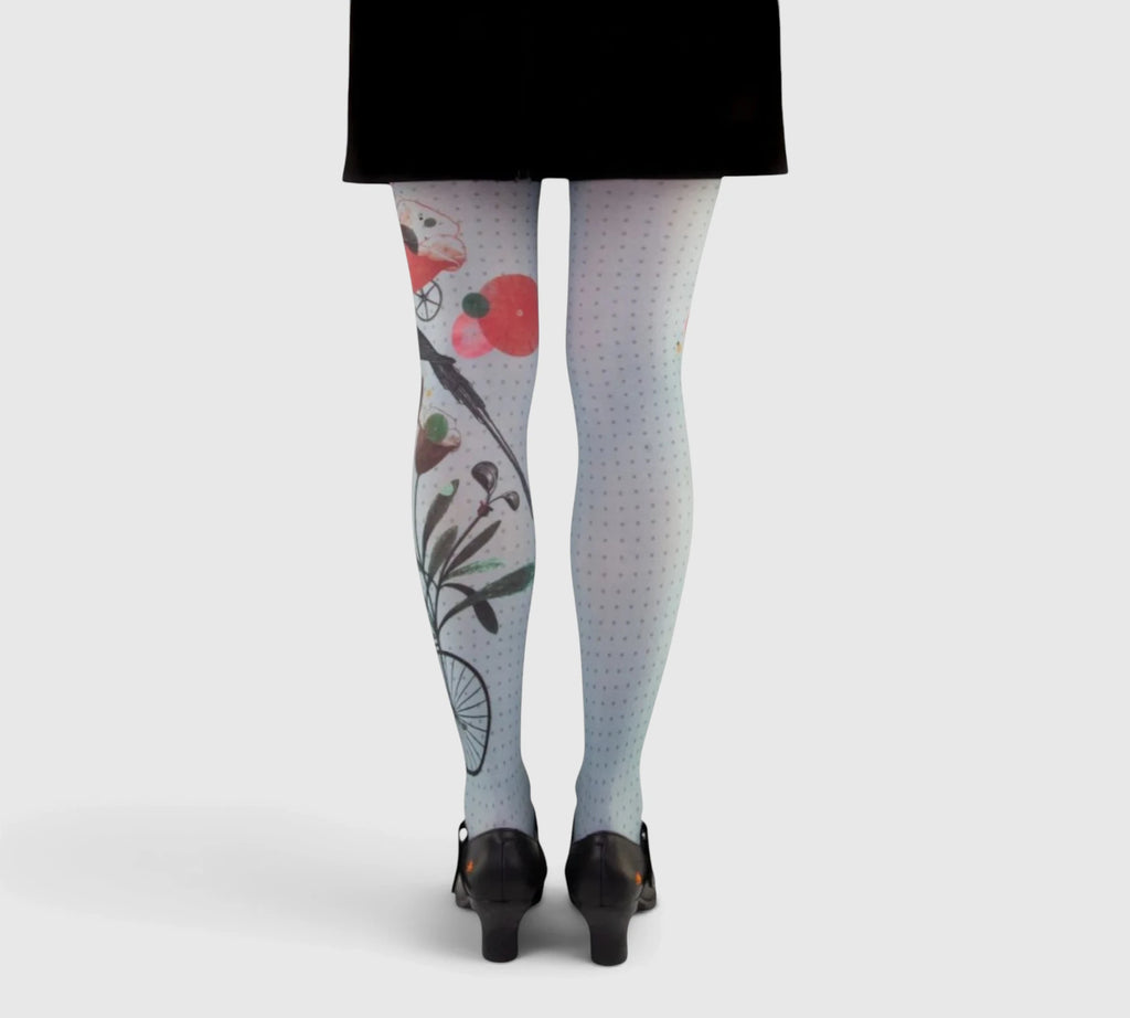 Collants gris imprimés colibri Liligambettes