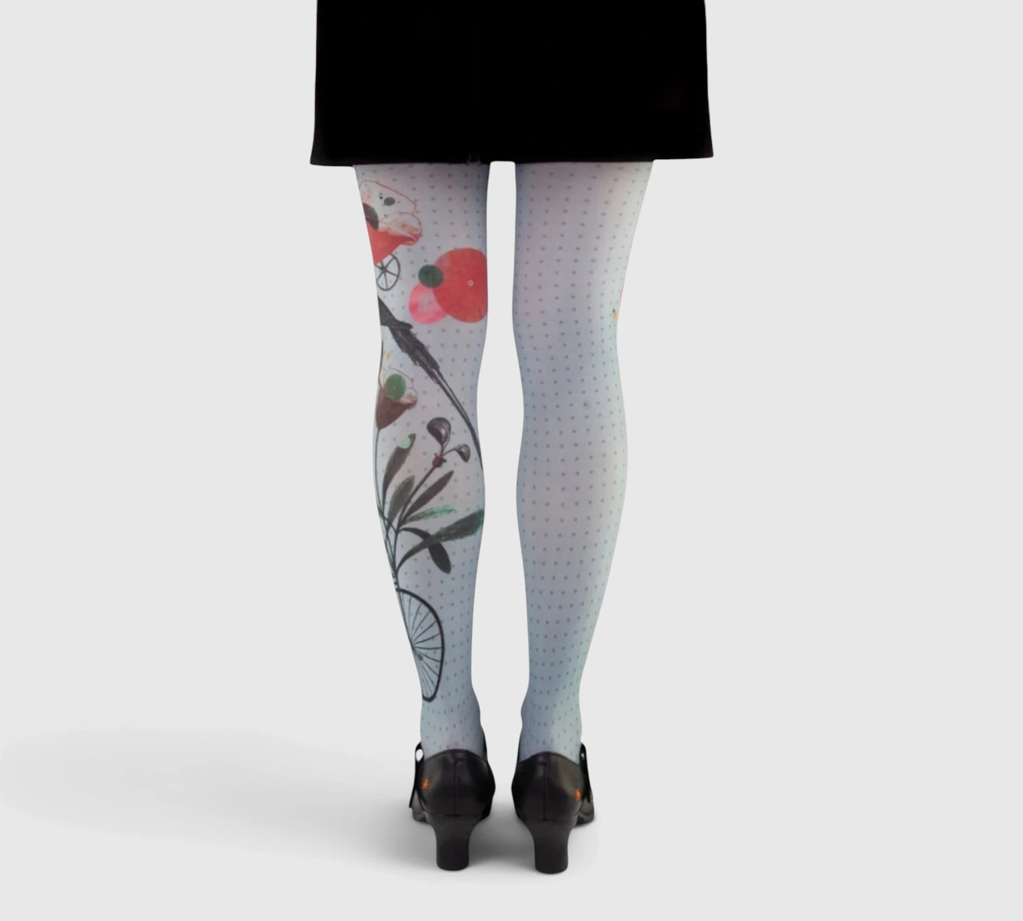 Collants gris imprimés colibri Liligambettes