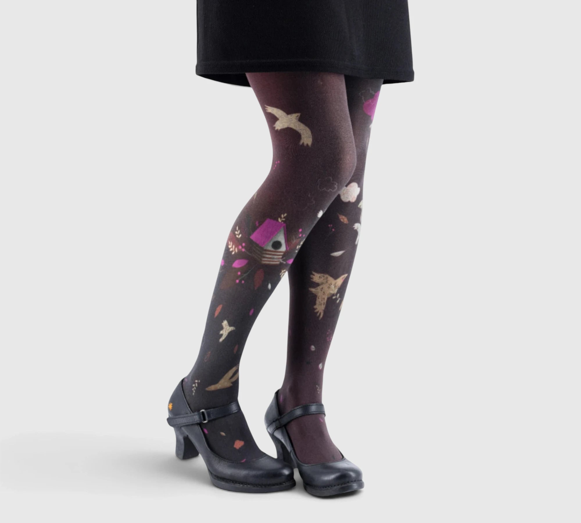 Collants imprimés cabanes à oiseaux – Originalité et confort assurés