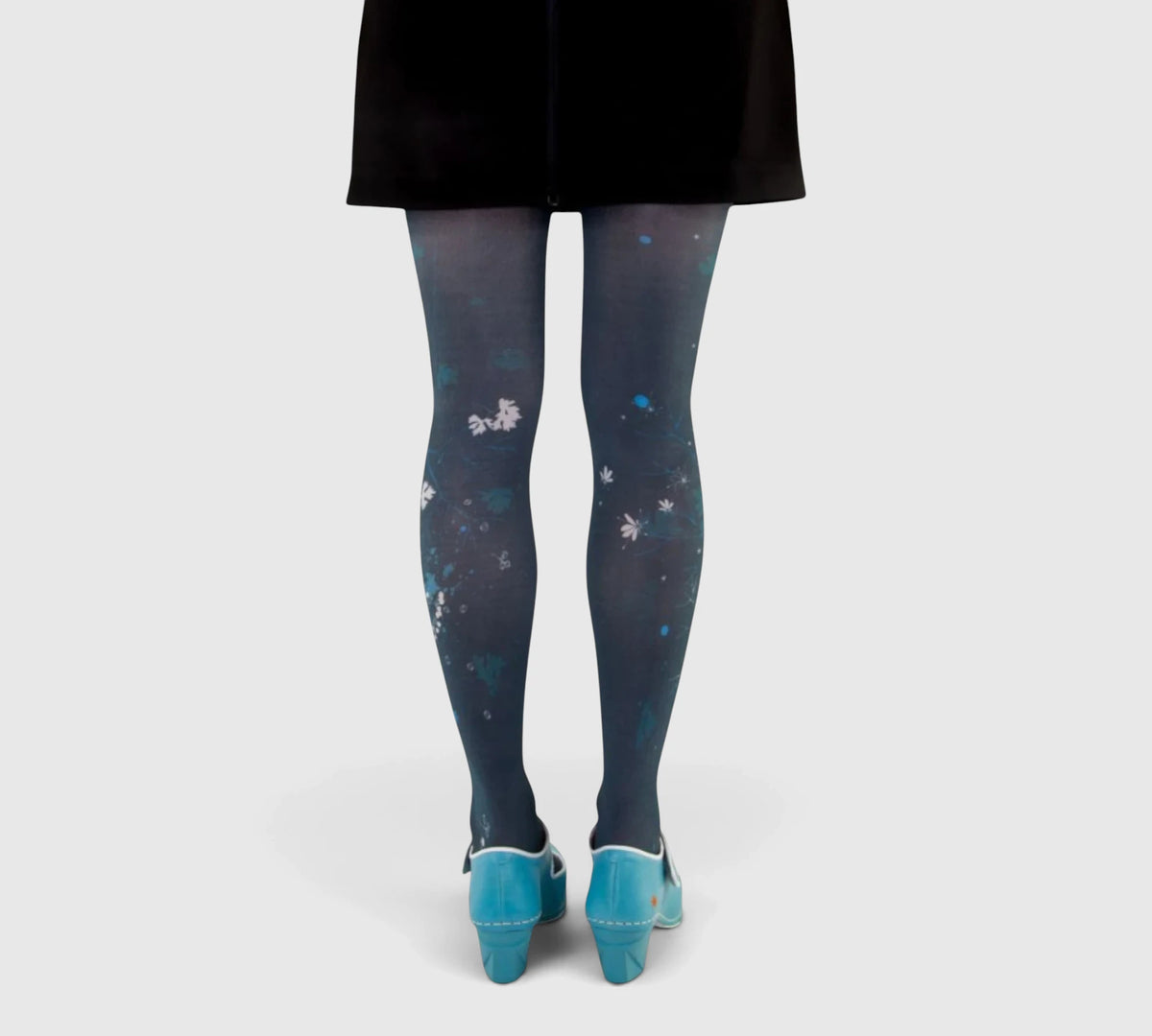 Collants imprimés fantaisie coriandre