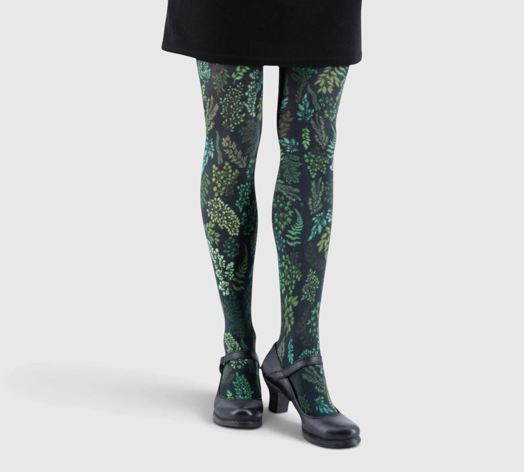 Collants imprimés végétaux – élégance audacieuse