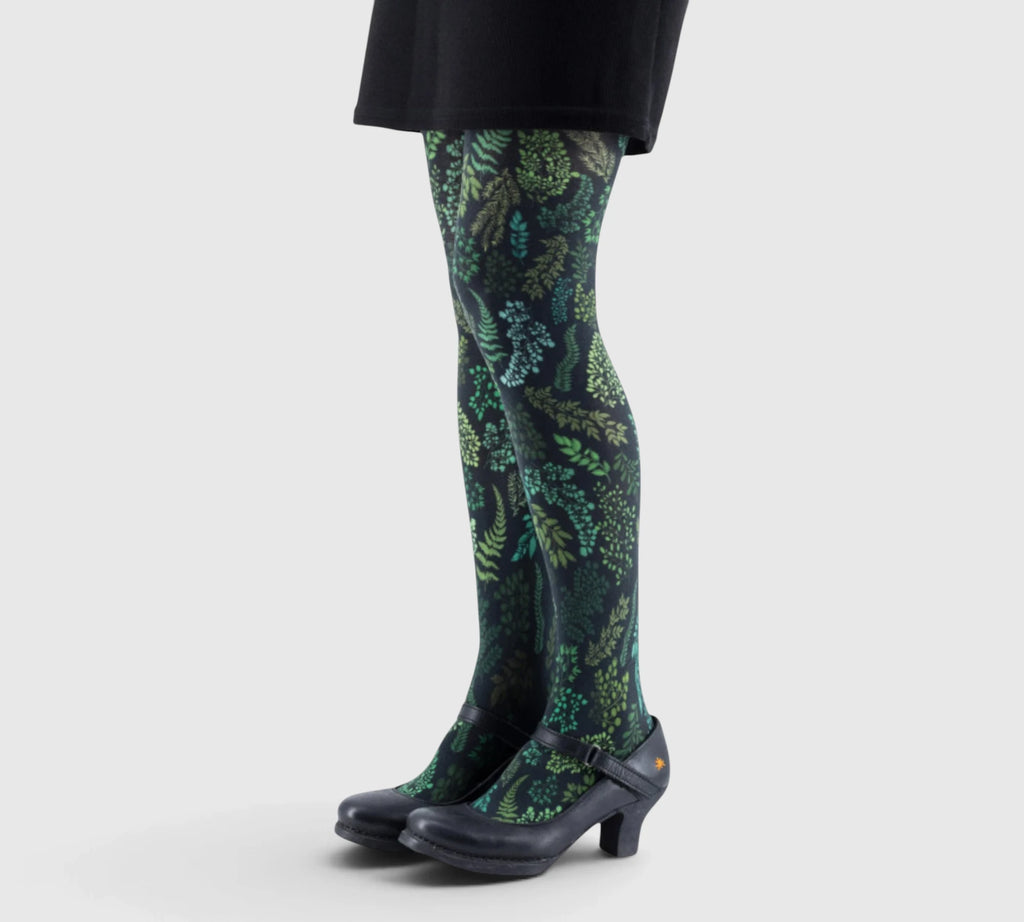 Collants imprimés végétaux – élégance audacieuse