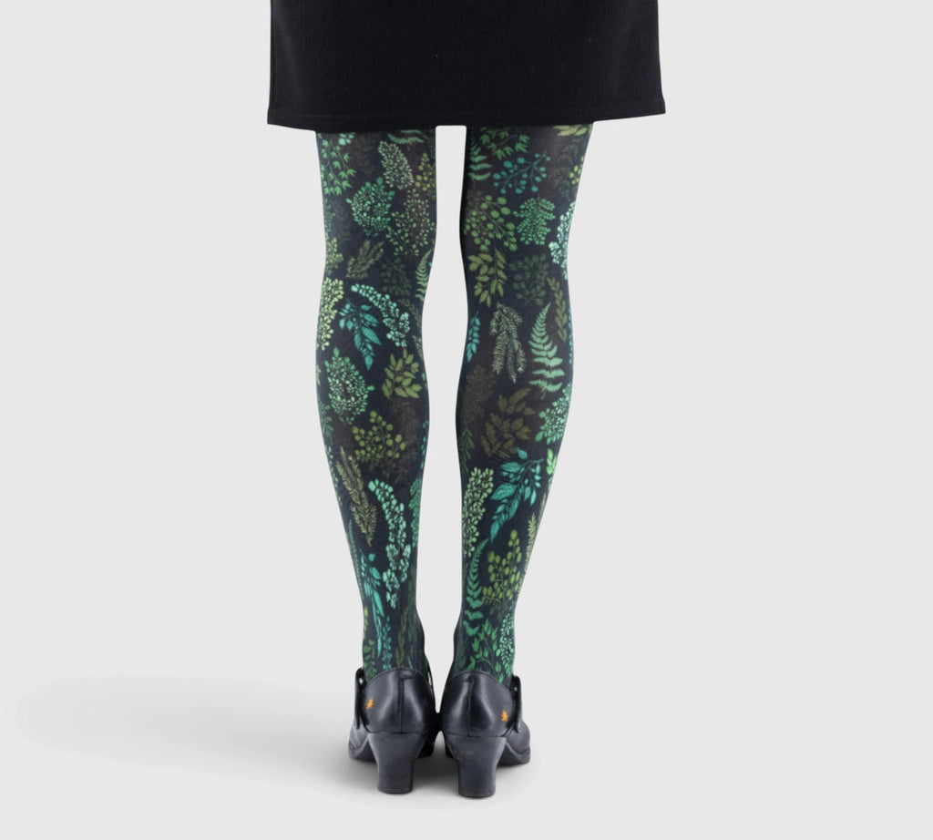 Collants imprimés végétaux – élégance audacieuse
