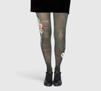 Collants originaux aux motifs fleuris