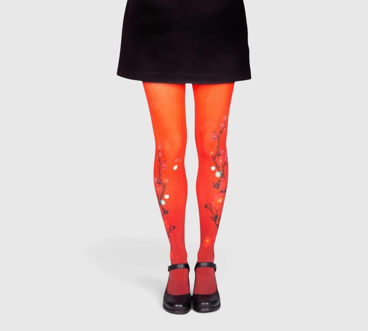 Collants rouges imprimés carpes