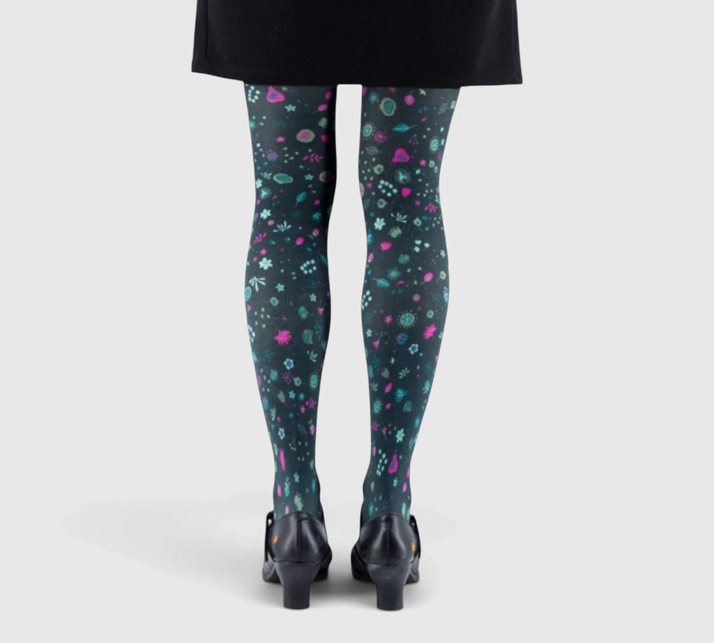 Collants fantaisie fleuris – élégance naturelle