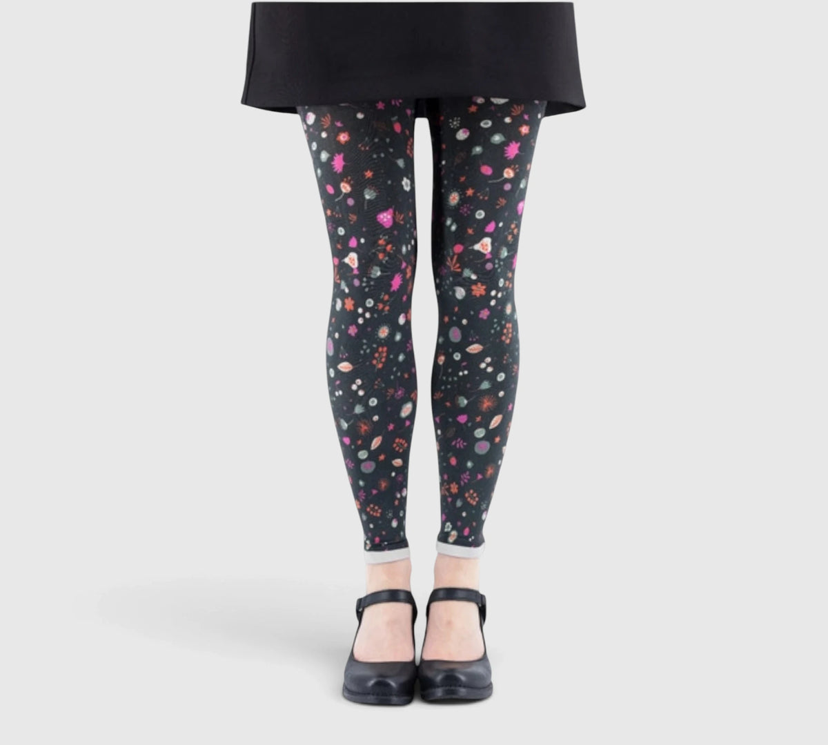 Leggings fantaisie : un motif floral multicolore