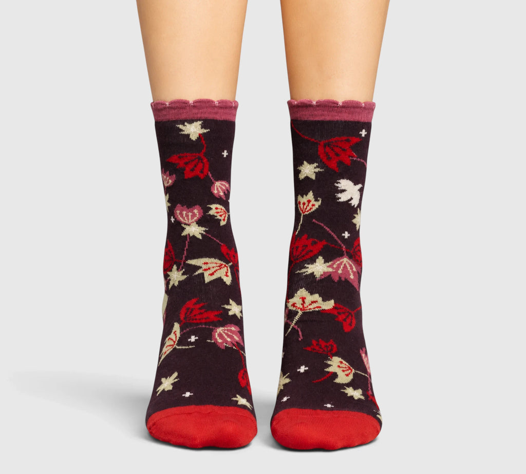 Chaussettes originales femme motif Crocus