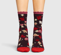 Chaussettes originales femme motif Crocus