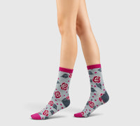 chaussettes coton bio fantaisie rosae