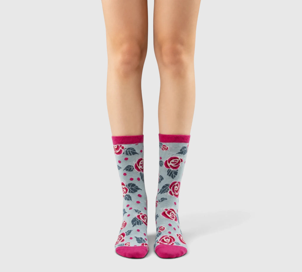 chaussettes coton bio fantaisie rosae