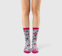 chaussettes coton bio fantaisie rosae